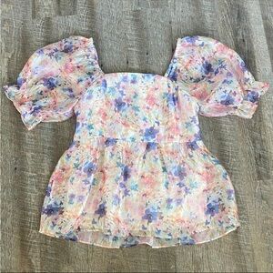 JODIFL Multicolor Smocked Top